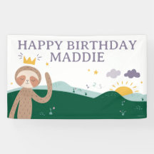 Slumberkins Sloth Birthday Yard Sign