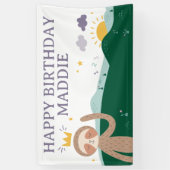 Slumberkins Sloth Birthday Yard Sign 横断幕 (縦)