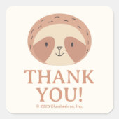 Slumberkins Sloth Thank You スクエアシール (正面)