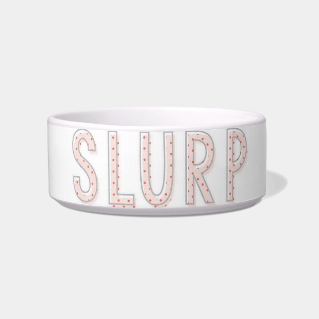 Slurp – ピンクのドット ボウル (正面)