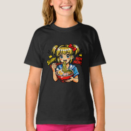 Slurp Nom Anime Girl Ramen Noodles Tシャツ