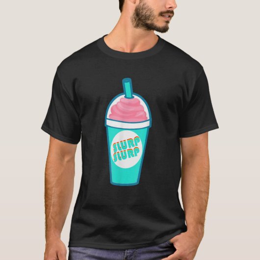 Slurp Slurp Cup飲凍っていみ物のどが渇いたTr Tシャツ (正面)