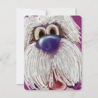 Slurpy Happy Eager Dog Oil Painted Notecard ノートカード