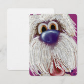 Slurpy Happy Eager Dog Oil Painted Notecard ノートカード (正面/裏面)
