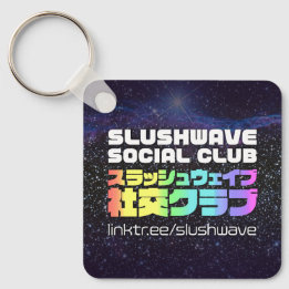 Slushwave Social Clubロゴとピープルロゴ キーホルダー