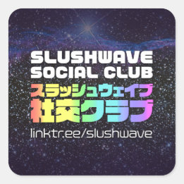 Slushwave Social Clubロゴシール スクエアシール
