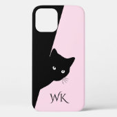 Sly黒猫モノグラムピンクケースメイトiPhoneケース Case-Mate iPhoneケース (裏面)