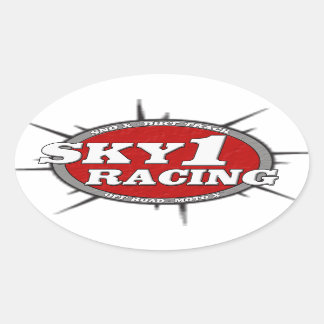Sly 1レーシングステッカー 楕円形シール