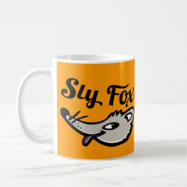 Sly foxグラフィックのマグオレンジ コーヒーマグカップ