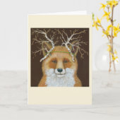 Sly Sylvie the Fox greeting card カード (黄色い花)