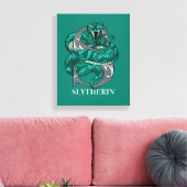 SLYTHERIN™クロスシャッチエンブレム キャンバスプリント (インサイチュ (リビング))