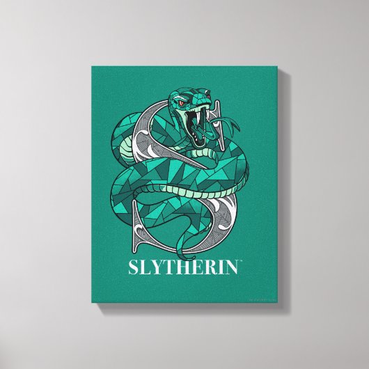 SLYTHERIN™クロスシャッチエンブレム キャンバスプリント (正面)