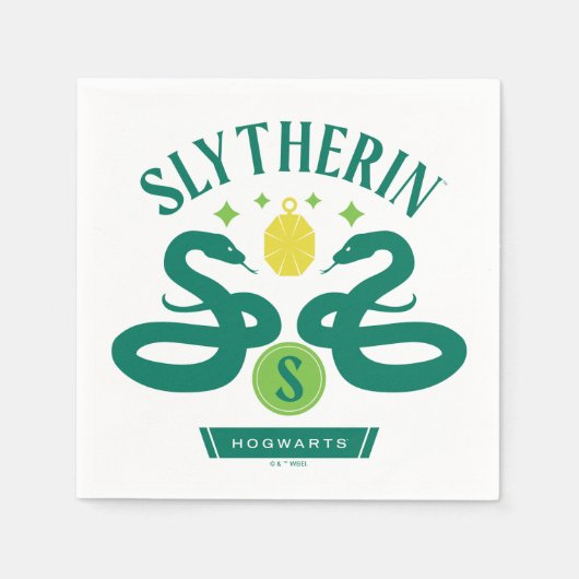 SLYTHERIN™ハウスダブルスネークロッケットグラフィック スタンダードカクテルナプキン (正面)