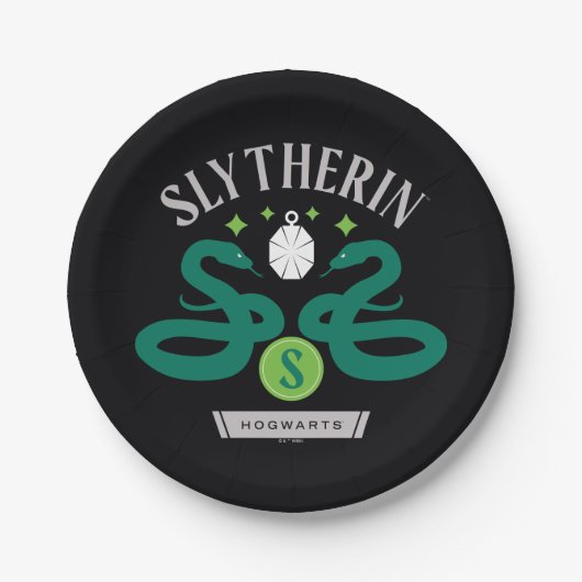 SLYTHERIN™ハウスダブルスネークロッケットグラフィック ペーパープレート (正面)