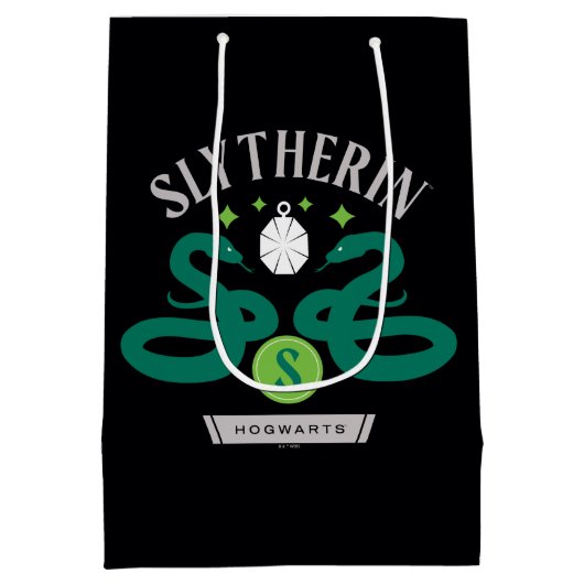 SLYTHERIN™ハウスダブルスネークロッケットグラフィック ミディアムペーパーバッグ (裏面)