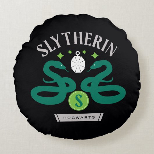 SLYTHERIN™ハウスダブルスネークロッケットグラフィック ラウンドクッション (正面)