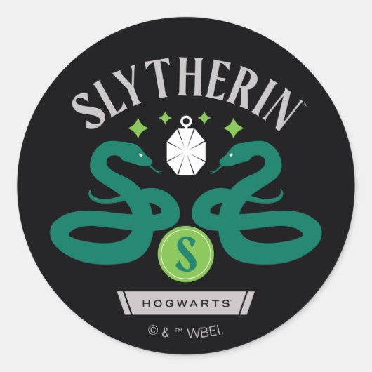 SLYTHERIN™ハウスダブルスネークロッケットグラフィック ラウンドシール (正面)