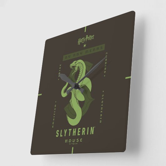 SLYTHERIN™ハウス スクエア壁時計 (傾斜)