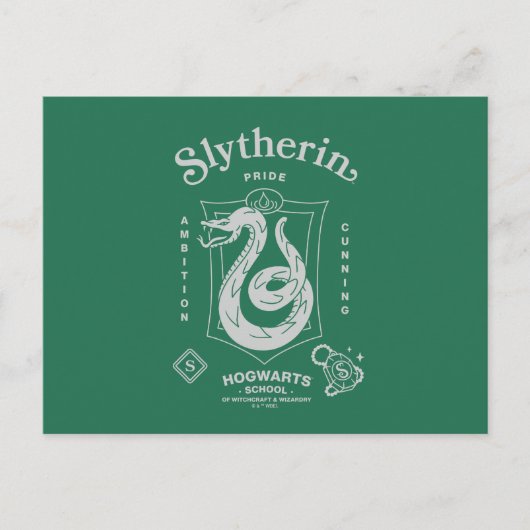 SLYTHERIN™プライド志向狡猾な紋章 ポストカード (正面)