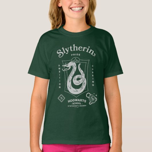 SLYTHERIN™プライド野心狡猾クレスト Tシャツ (正面)