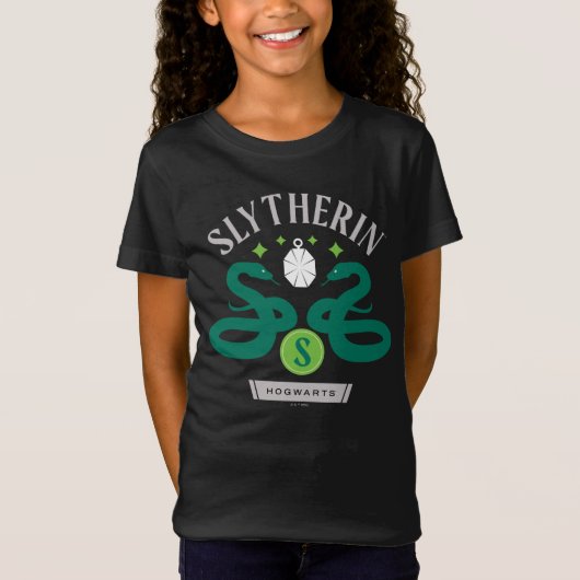 SLYTHERIN™ House Double Snake Locket Graphic Tシャツ (正面)