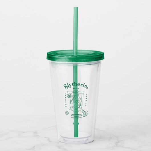 SLYTHERIN™ Pride Ambition Cunning Crest アクリルタンブラー (正面)