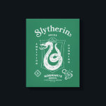 SLYTHERIN™ Pride Ambition Cunning Crest キャンバスプリント<br><div class="desc">Show your house pride with this bold Slytherin™ crest design, honoring the ambition and cunning that define this iconic Hogwarts™ house. Featuring the striking serpent coiled within a classic shield, the artwork highlights Slytherin’s core traits — Ambition, Pride, and Cunning — in a clean, vintage-inspired layout. Rendered in signature house...</div>