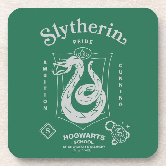 SLYTHERIN™ Pride Ambition Cunning Crest コースター (正面)