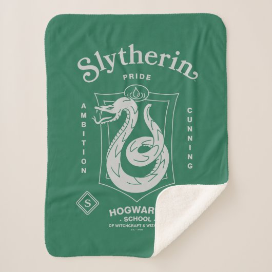 SLYTHERIN™ Pride Ambition Cunning Crest シェルパブランケット (正面)