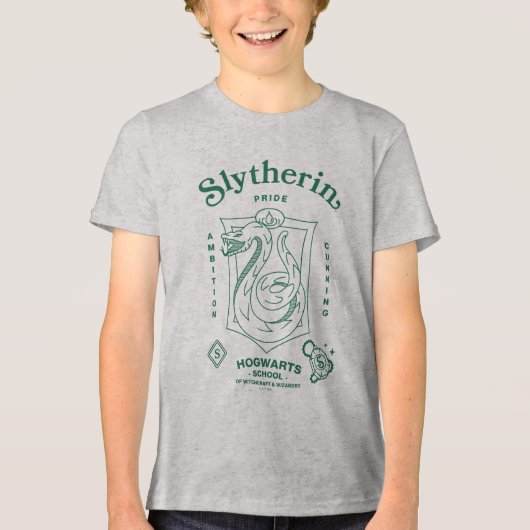 SLYTHERIN™ Pride Ambition Cunning Crest トライブレンドTシャツ (正面)