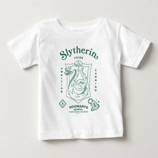 SLYTHERIN™ Pride Ambition Cunning Crest ベビーTシャツ (正面)