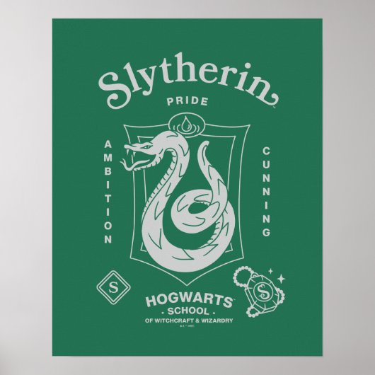 SLYTHERIN™ Pride Ambition Cunning Crest ポスター (正面)