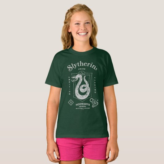 SLYTHERIN™ Pride Ambition Cunning Crest Tシャツ (正面フル)