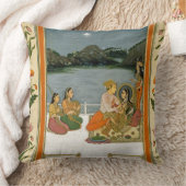 Smからの月明りの湖による台地の恋人、 クッション (ブランケット)