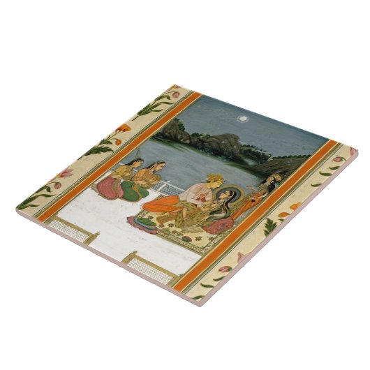 Smからの月明りの湖による台地の恋人、 タイル (側面)