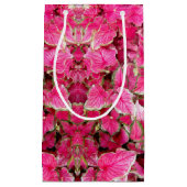 Sm抱き枕ピンク葉色 スモールペーパーバッグ (正面)