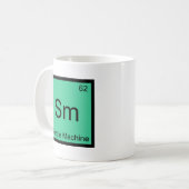 Sm - シンプルマシンの化学元素記号Tシャツ コーヒーマグカップ (正面左)