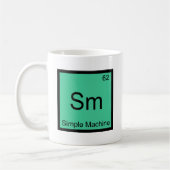 Sm - シンプルマシンの化学元素記号Tシャツ コーヒーマグカップ (左)