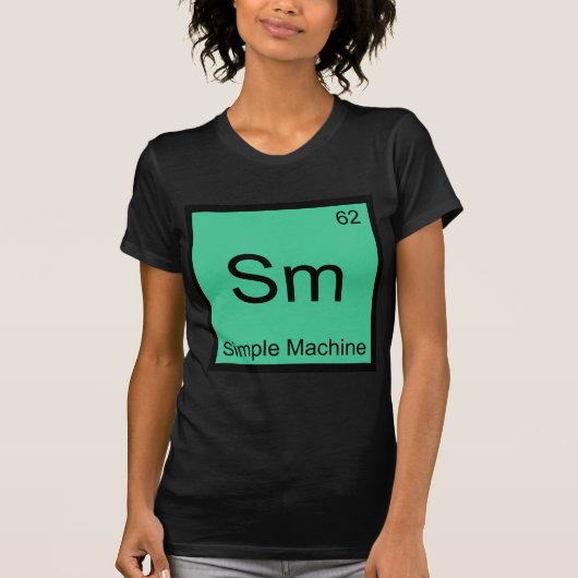 Sm - シンプルマシン 化学元素記号Tシャツ Tシャツ (正面)
