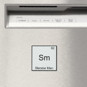 Sm - スレンダーマン おもしろ 化学 元素記号 マグネット (インサイチュ (食洗機))