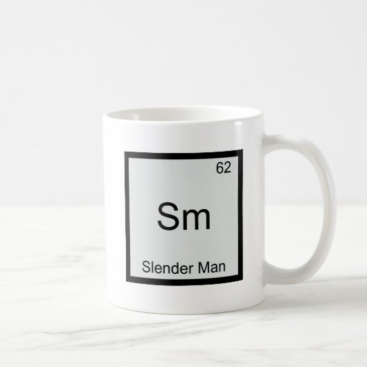 Sm - スレンダーマン ミーム 化学周期表 コーヒーマグカップ (右)