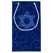 SM – ハヌッカブルーとシルバースワール スモールペーパーバッグ (裏面)