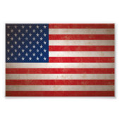 Sm.ヴィンテージグランジスタイルアメリカ国旗の写真プリント フォトプリント (正面)