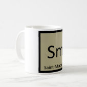 Sm -聖者Marcellinのチーズ化学記号 コーヒーマグカップ (正面左)