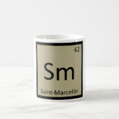Sm -聖者Marcellinのチーズ化学記号 コーヒーマグカップ (中央)