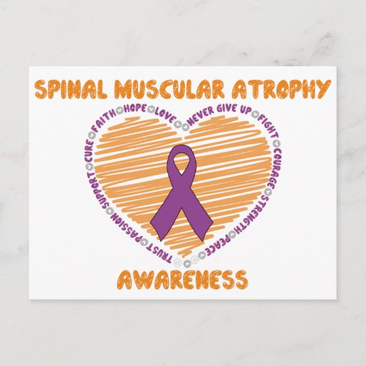 SMAのハート及びリボン ポストカード (正面)