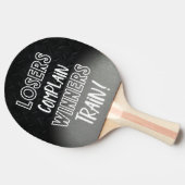 Smackトークの勝おもしろい者が敗者を訓練 卓球ラケット (横)