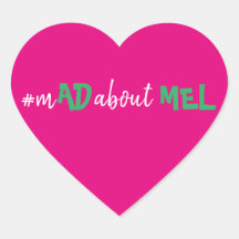 Smalハートハッシュタグバチェロレッテステッカーピンク