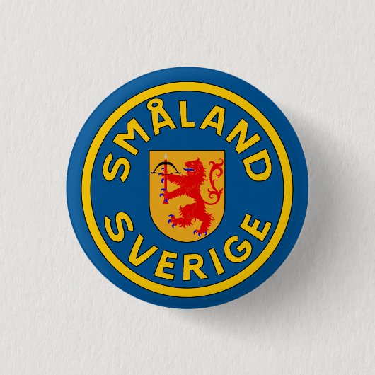 Småland (Sverige) 缶バッジ (正面)