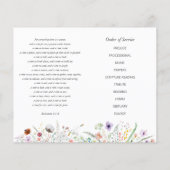 SMALLお祝い・オブ・ライフ・フォト葬儀プログラム チラシ (裏面)